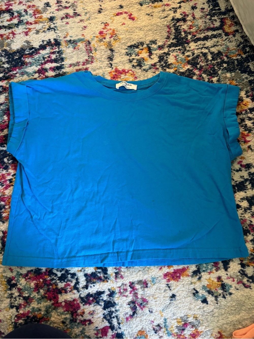 Zenana Outfitters Teal Boxy Short Sleeve Tee